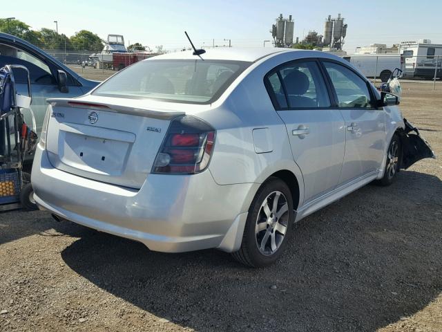 3N1AB6AP2CL618220 - 2012 NISSAN SENTRA 2.0 SILVER photo 4