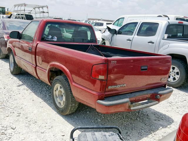 1GTCS145028133526 - 2002 GMC SONOMA RED photo 3