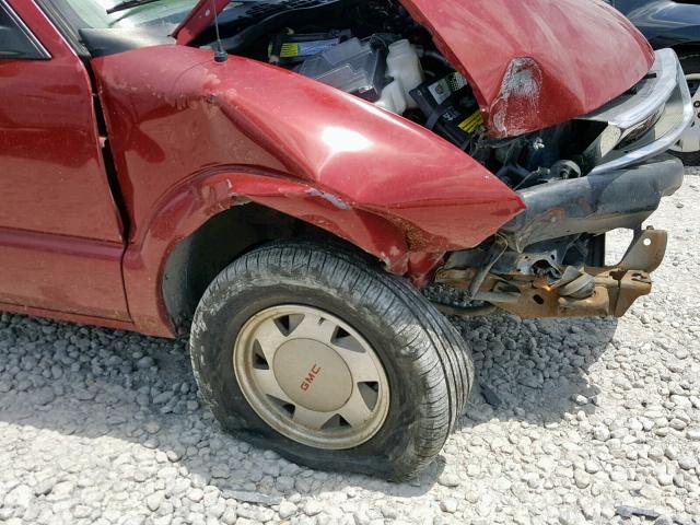 1GTCS145028133526 - 2002 GMC SONOMA RED photo 9