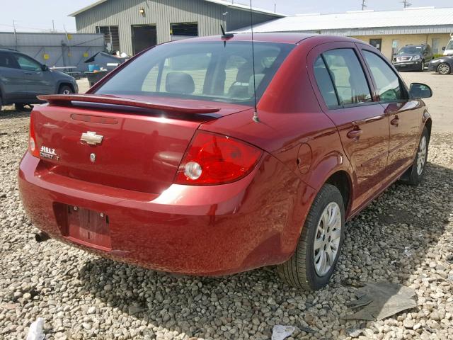 1G1AT58H697194114 - 2009 CHEVROLET COBALT LT RED photo 4