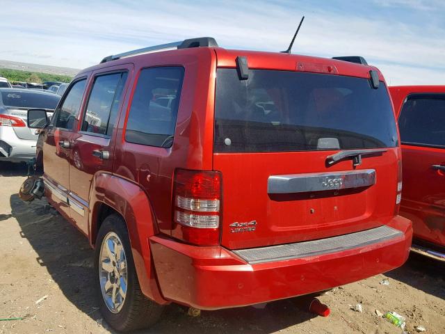 1J4PN5GK0AW101956 - 2010 JEEP LIBERTY LI RED photo 3