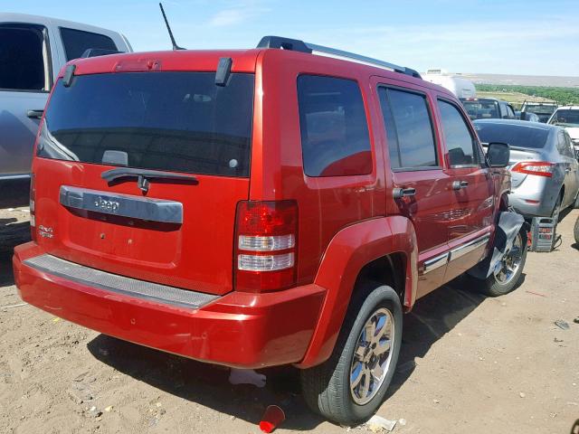 1J4PN5GK0AW101956 - 2010 JEEP LIBERTY LI RED photo 4