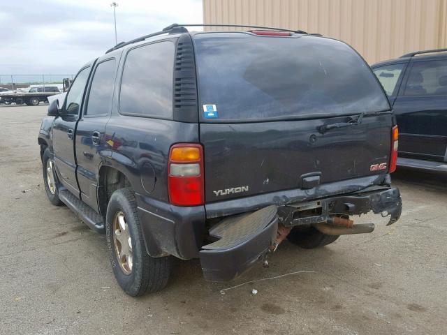 1GKEK63U53J305482 - 2003 GMC YUKON DENA BLACK photo 3