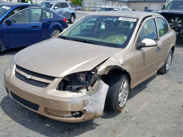 1G1AL55F677385810 - 2007 CHEVROLET COBALT LT GOLD photo 2