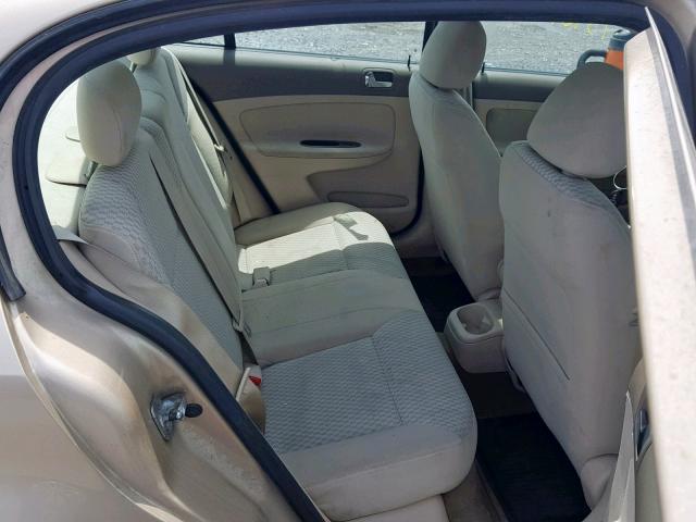 1G1AL55F677385810 - 2007 CHEVROLET COBALT LT GOLD photo 6