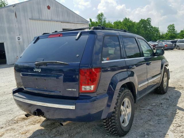 1J4HR58N95C613711 - 2005 JEEP GRAND CHER BLUE photo 4