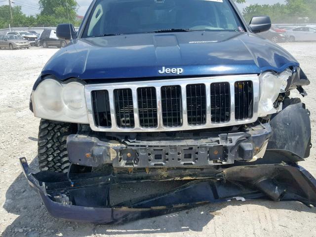 1J4HR58N95C613711 - 2005 JEEP GRAND CHER BLUE photo 9