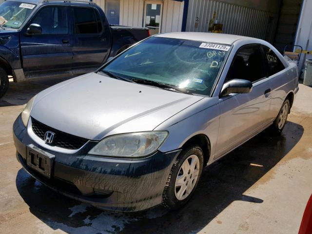 1HGEM22125L069159 - 2005 HONDA CIVIC DX V SILVER photo 2