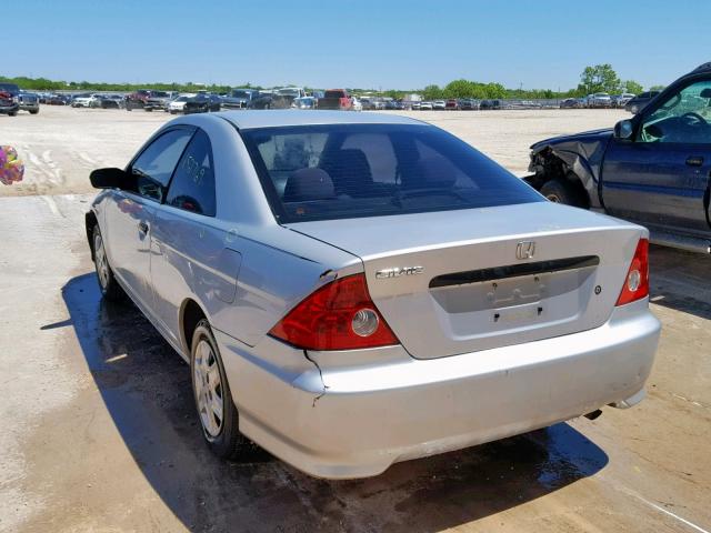 1HGEM22125L069159 - 2005 HONDA CIVIC DX V SILVER photo 3