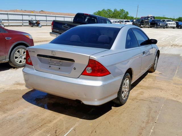 1HGEM22125L069159 - 2005 HONDA CIVIC DX V SILVER photo 4