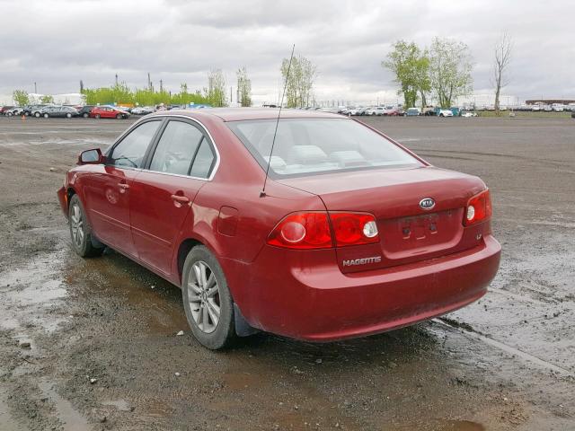 KNAGE123285172958 - 2008 KIA MAGENTIS RED photo 3