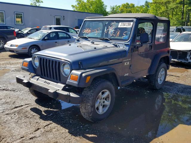 1J4FA39S12P735832 - 2002 JEEP WRANGLER / BLUE photo 2