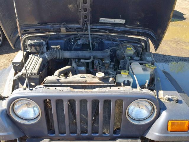 1J4FA39S12P735832 - 2002 JEEP WRANGLER / BLUE photo 7