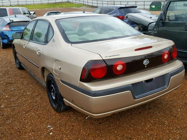 2G1WF52E049236120 - 2004 CHEVROLET IMPALA GOLD photo 3