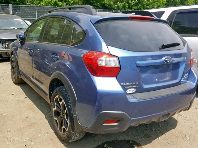 JF2GPACC8F8254153 - 2015 SUBARU XV CROSSTR BLUE photo 3