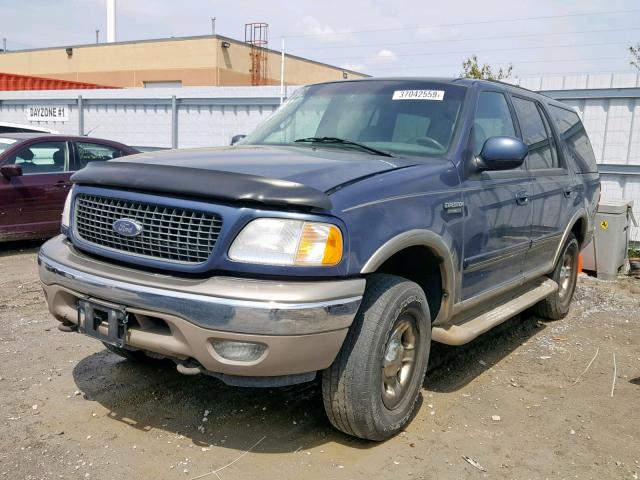 1FMPU18L5YLA54486 - 2000 FORD EXPEDITION BLUE photo 2