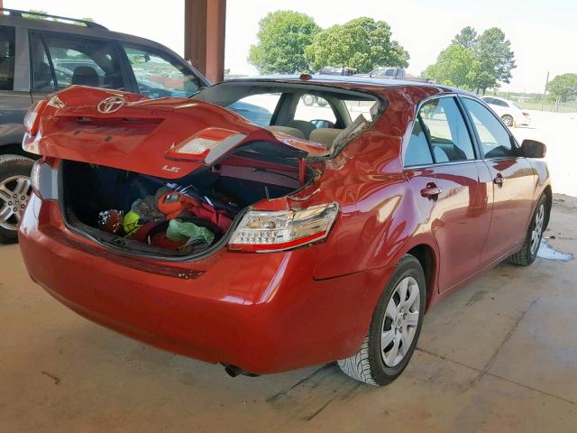 4T1BF3EK4BU681595 - 2011 TOYOTA CAMRY BASE RED photo 4