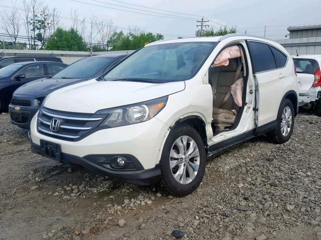 5J6RM4H75EL067732 - 2014 HONDA CR-V EXL WHITE photo 2