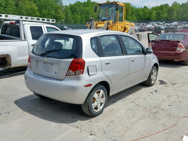 KL1TD66647B726160 - 2007 CHEVROLET AVEO BASE Күміс фото 4