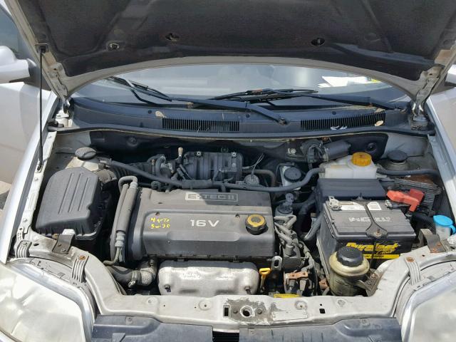 KL1TD66647B726160 - 2007 CHEVROLET AVEO BASE Күміс фото 7