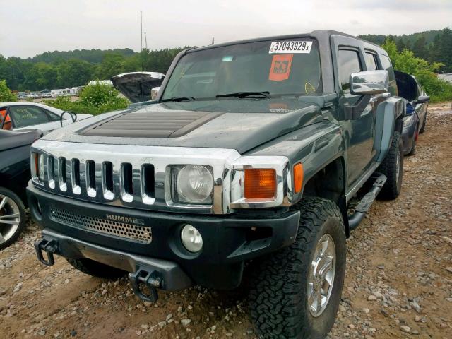 5GTDN13E578205592 - 2007 HUMMER H3 BLUE photo 2