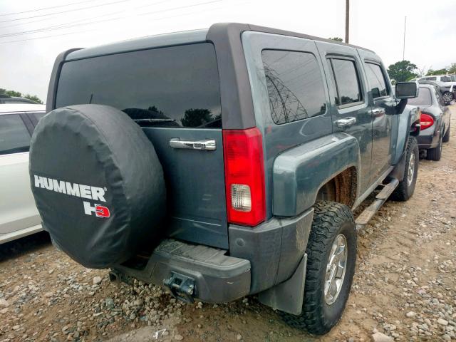 5GTDN13E578205592 - 2007 HUMMER H3 BLUE photo 4