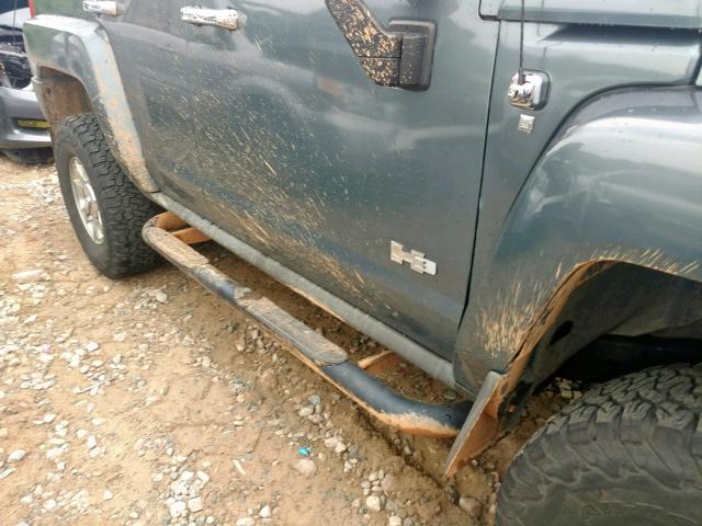 5GTDN13E578205592 - 2007 HUMMER H3 BLUE photo 9