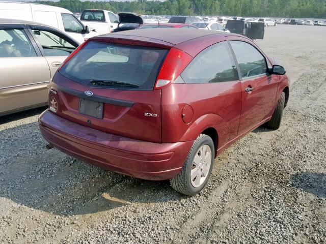 1FAFP31N96W182438 - 2006 FORD FOCUS ZX3 BURGUNDY photo 4