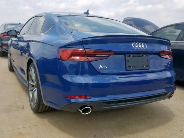 WAUENCF57KA016279 - 2019 AUDI A5 PREMIUM BLUE photo 3