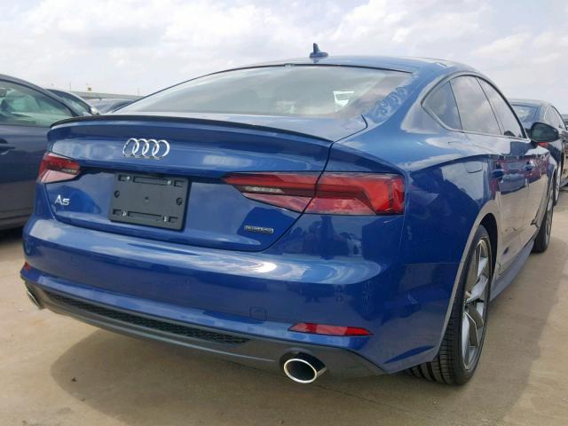 WAUENCF57KA016279 - 2019 AUDI A5 PREMIUM BLUE photo 4