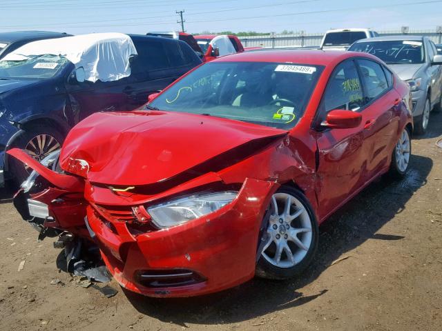 1C3CDFBA2DD213965 - 2013 DODGE DART SXT RED photo 2