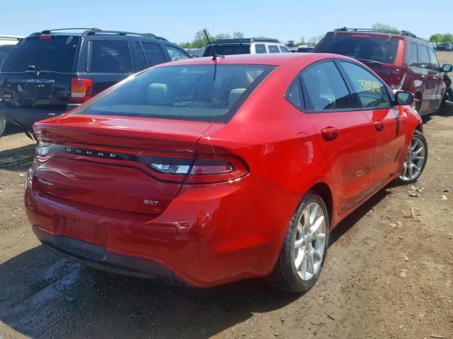 1C3CDFBA2DD213965 - 2013 DODGE DART SXT RED photo 4