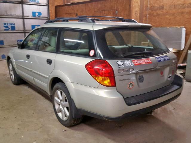 4S4BP61C967332191 - 2006 SUBARU LEGACY OUT TAN photo 3