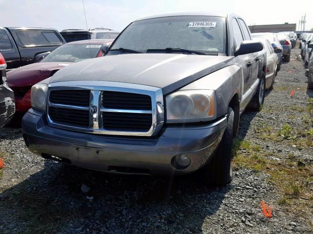 1D7HE48N25S186590 - 2005 DODGE DAKOTA QUA GRAY photo 2