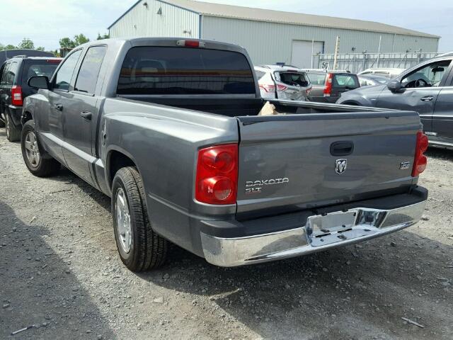 1D7HE48N25S186590 - 2005 DODGE DAKOTA QUA GRAY photo 3