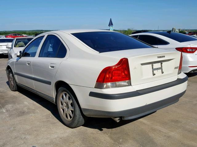 YV1RS61R322184546 - 2002 VOLVO S60 WHITE photo 3