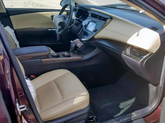 4T1BK1EB1GU219079 - 2016 TOYOTA AVALON XLE BURGUNDY photo 5