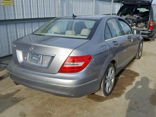 WDDGF4HB8CR205355 - 2012 MERCEDES-BENZ C 250 GRAY photo 4