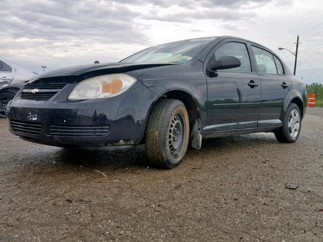 1G1AK52F457530959 - 2005 CHEVROLET COBALT BLACK photo 2