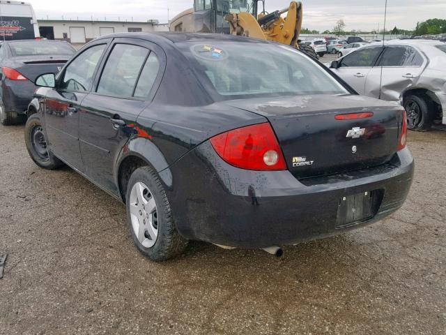 1G1AK52F457530959 - 2005 CHEVROLET COBALT BLACK photo 3