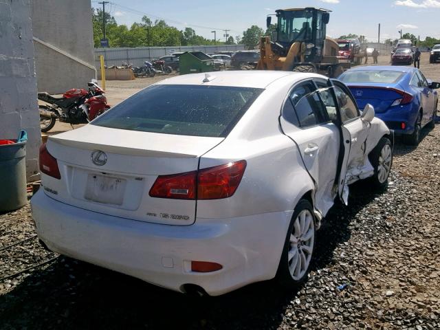 JTHCK262472010734 - 2007 LEXUS IS 250 WHITE photo 4