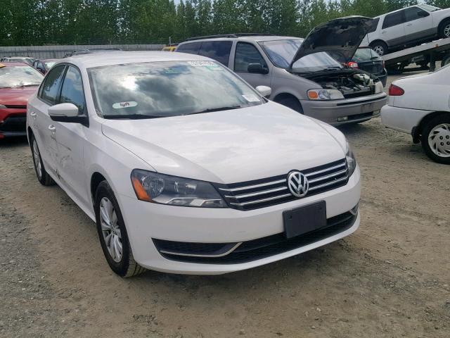 1VWAP7A33DC055691 - 2013 VOLKSWAGEN PASSAT S WHITE photo 1