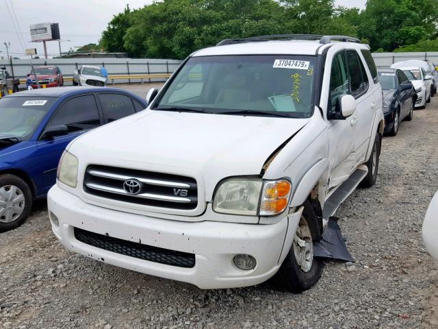 5TDBT48A41S027348 - 2001 TOYOTA SEQUOIA LI WHITE photo 2