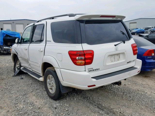 5TDBT48A41S027348 - 2001 TOYOTA SEQUOIA LI WHITE photo 3