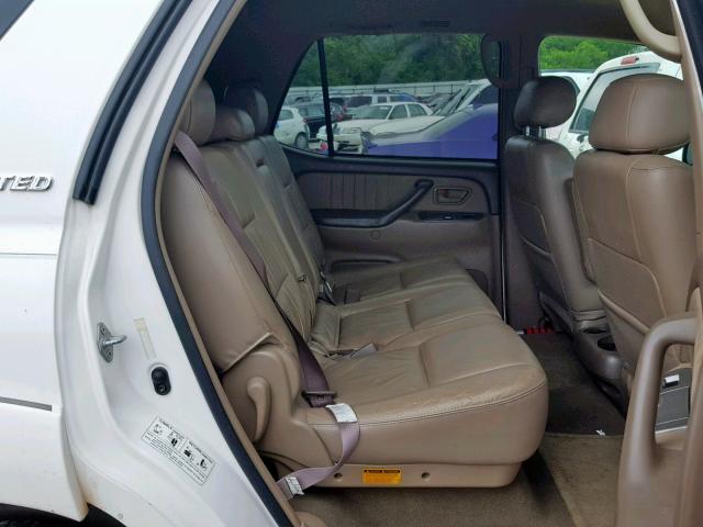 5TDBT48A41S027348 - 2001 TOYOTA SEQUOIA LI WHITE photo 6