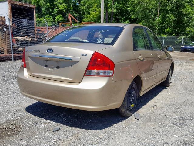 KNAFE221395665453 - 2009 KIA SPECTRA EX GOLD photo 4