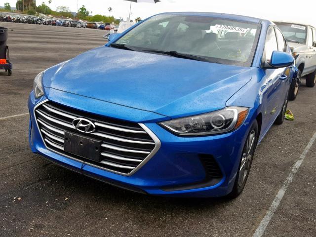 KMHD84LF8HU137589 - 2017 HYUNDAI ELANTRA SE BLUE photo 2