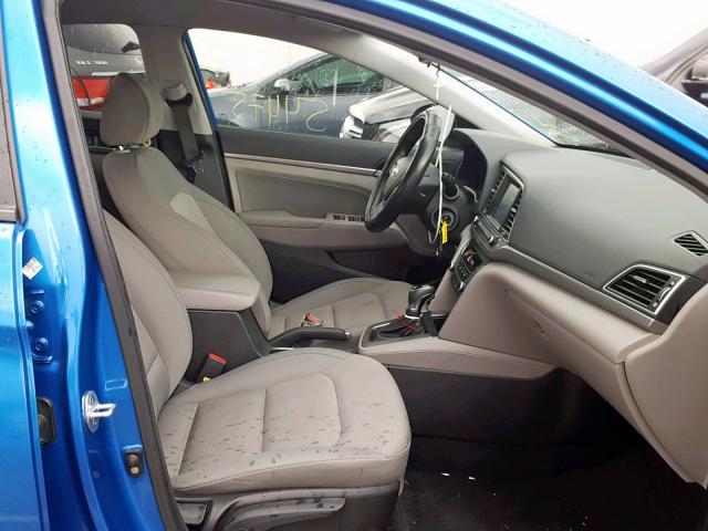 KMHD84LF8HU137589 - 2017 HYUNDAI ELANTRA SE BLUE photo 5