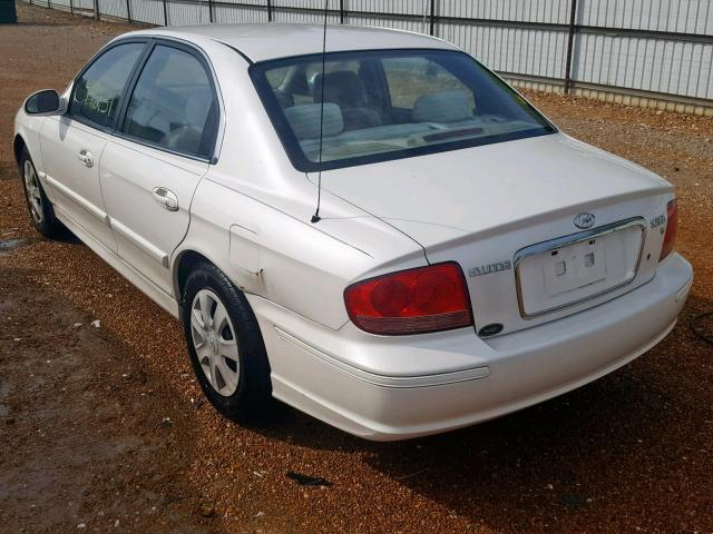 KMHWF25H84A963792 - 2004 HYUNDAI SONATA GL WHITE photo 3