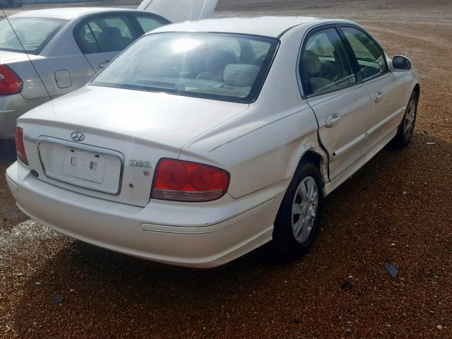 KMHWF25H84A963792 - 2004 HYUNDAI SONATA GL WHITE photo 4